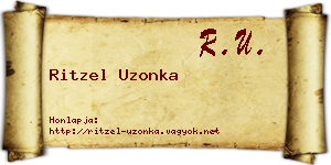 Ritzel Uzonka névjegykártya